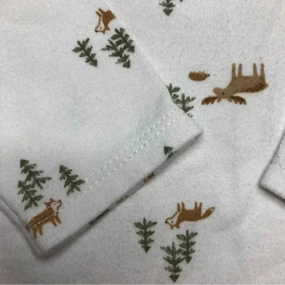 Child Of Mine Onesie  Diaper Shirt Long Sleeved White / Foxes Size 0-3 Months - Picture 12 of 16